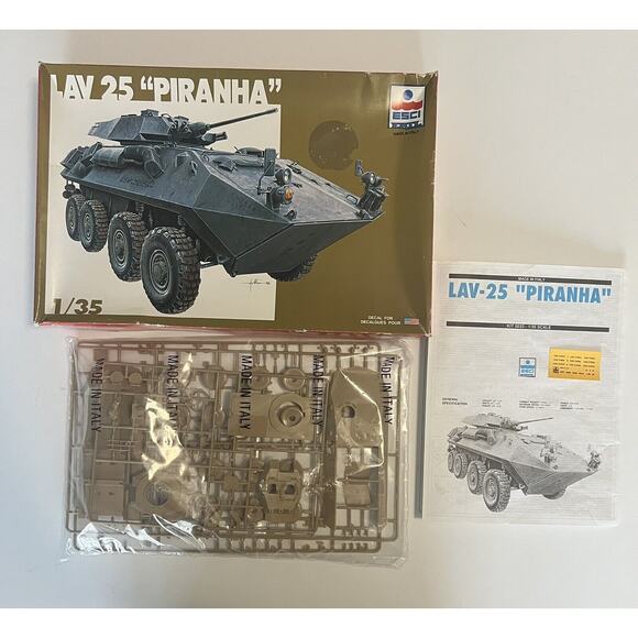 ESCI/ERTL LAV 25 Piranha 1:35 Scale Model Kit #5033, New Open Box - Picture 2 of 14